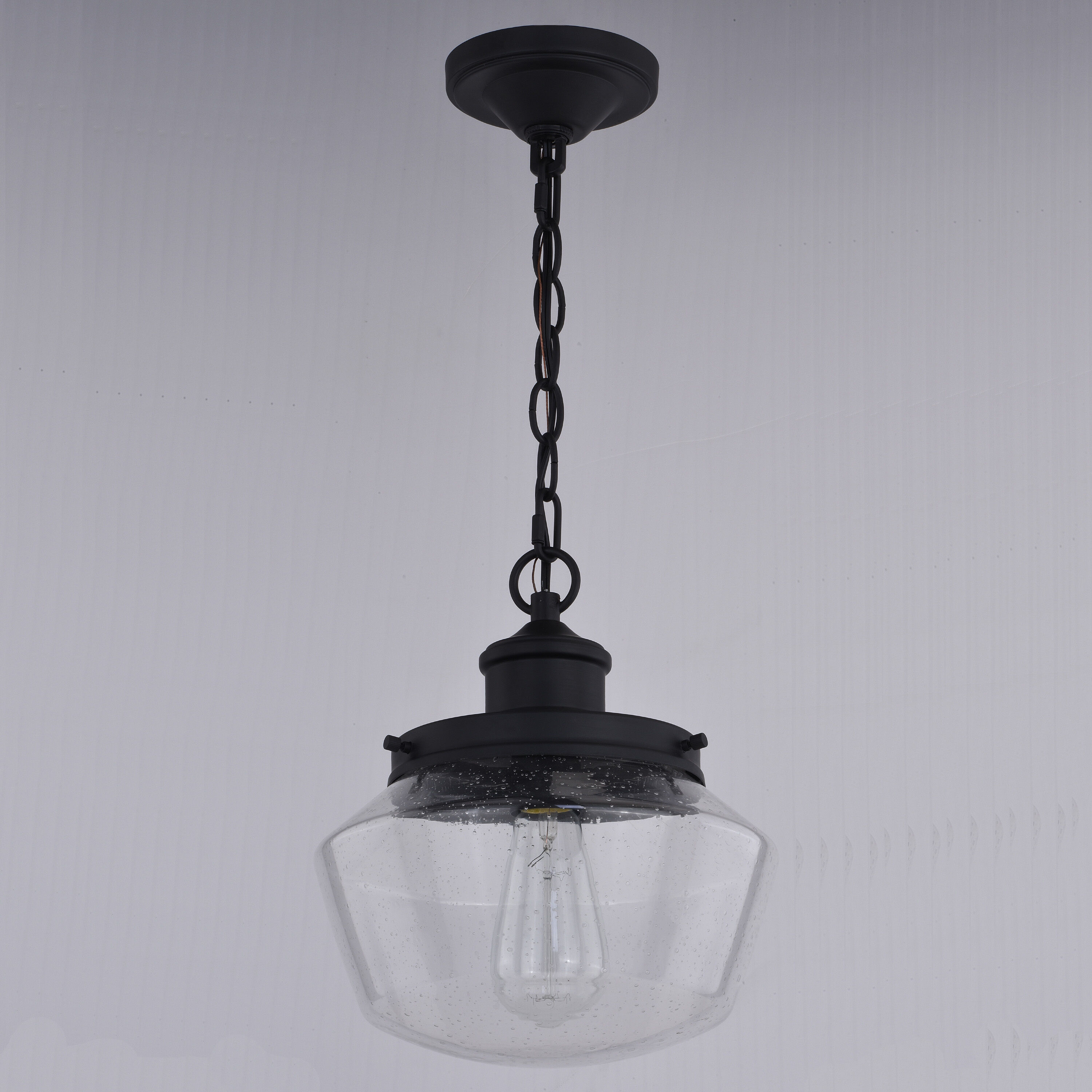 Collins LED 10 inch Matte Black Outdoor Pendant