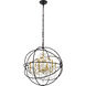 Cordelia 6 Light 26 inch Black and Gold Pendant Ceiling Light