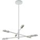 Concorde 32 inch Satin Brass and Matte White Chandelier Ceiling Light