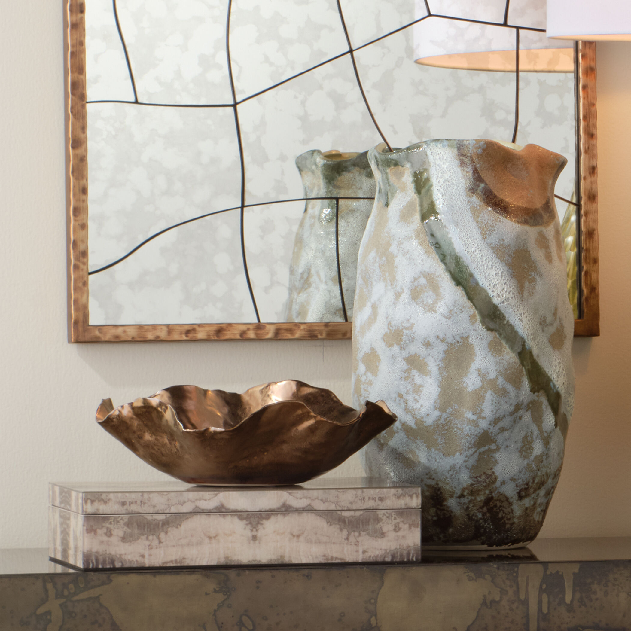 Venom 14 inch Charcoal Lacquer Decorative Box, Inline