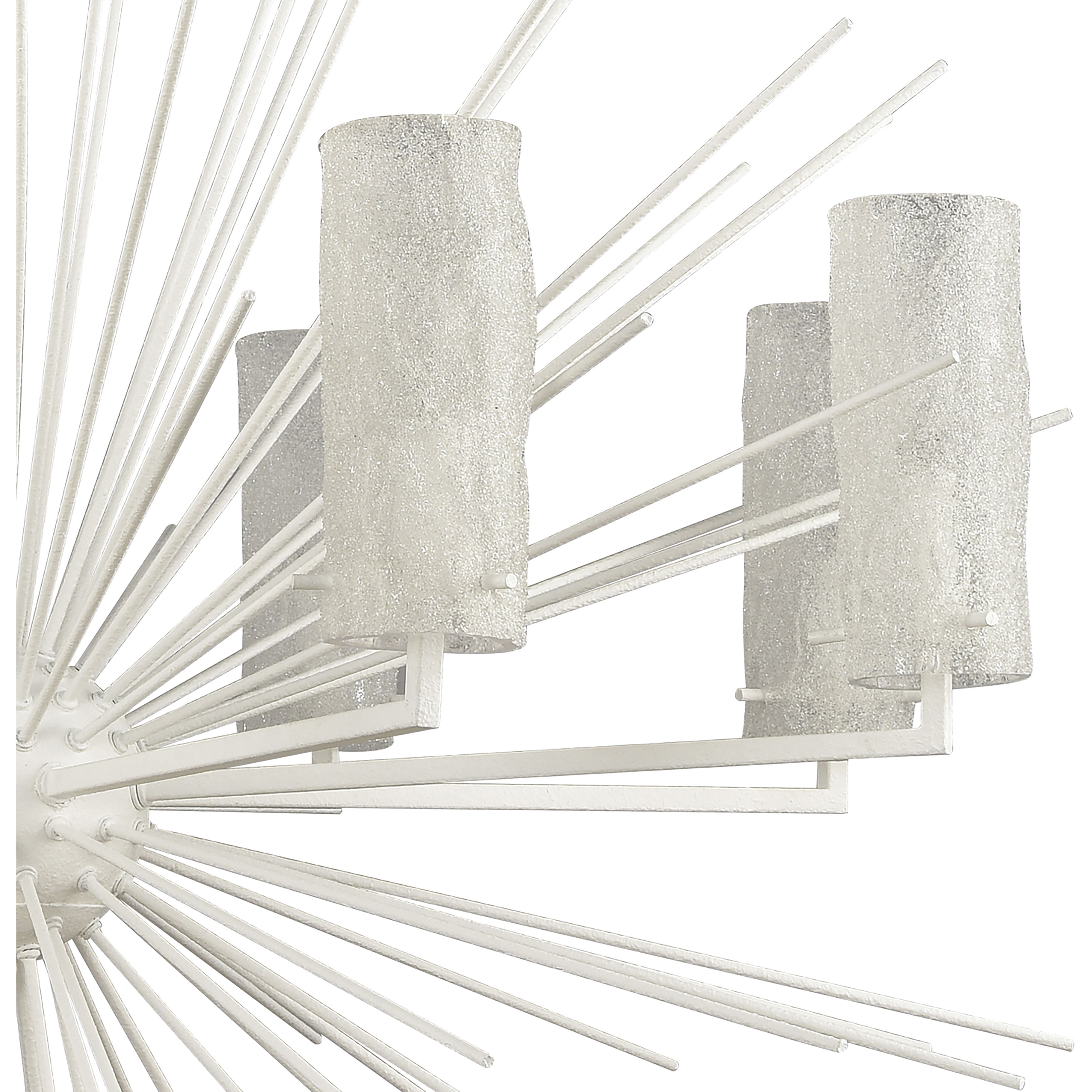 Sea Urchin 8 Light 34 inch White Coral Chandelier Ceiling Light