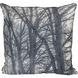 Wyatt Abstract 24 inch Charcoal and Ash Gray and Soft Ivory Pillow in 24" x 24"