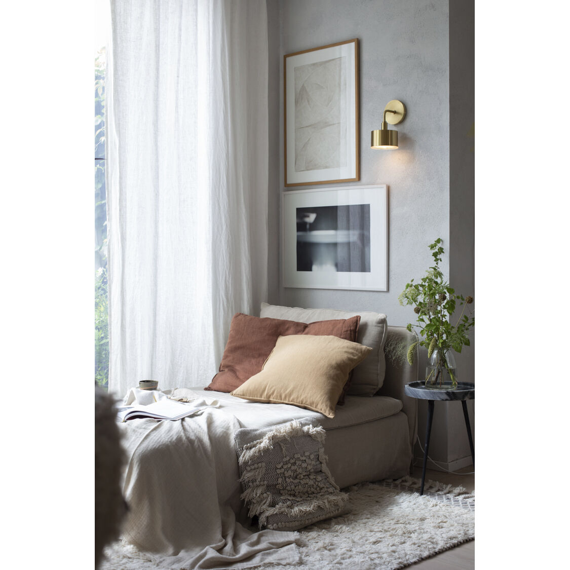 Nora LED 5 inch Aged Brass Wall Sconce Wall Light