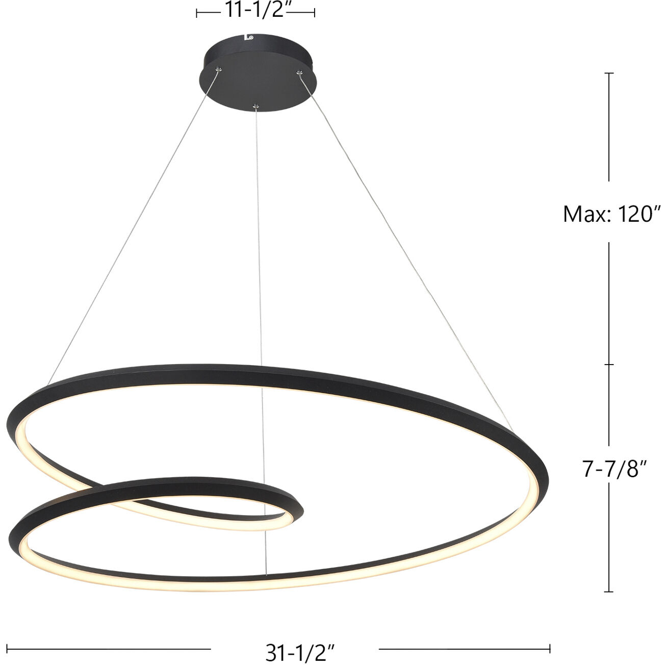 Ampersand Pendant Ceiling Light in White