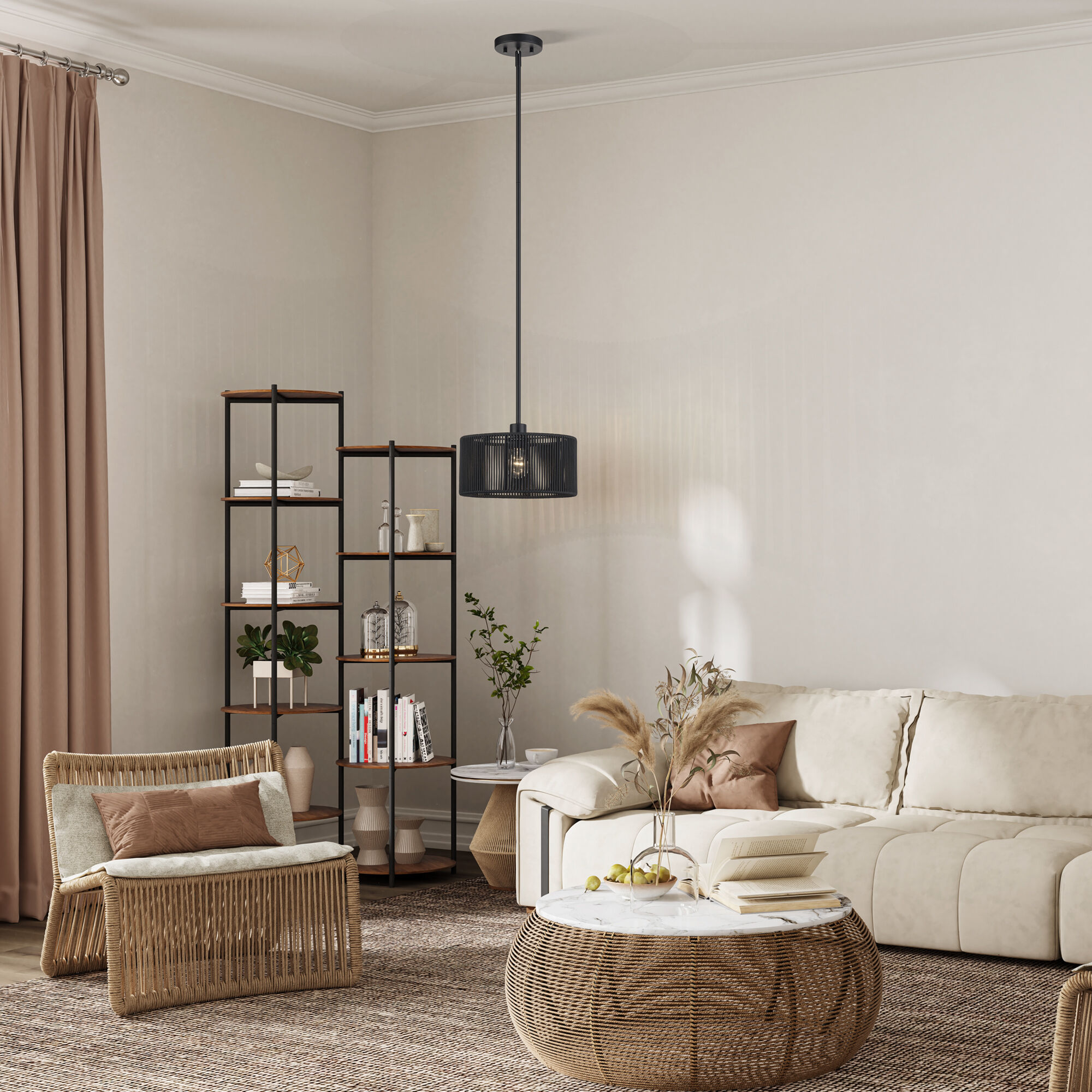 Acordia 1 Light 12 inch Black Pendant Ceiling Light