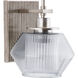 Holm 1 Light 8.5 inch Pewter and Gray Sconce Wall Light
