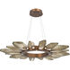 Rock Crystal LED 41.9 inch Burnished Bronze Chandelier Ceiling Light in Chilled Bronze, 2700K LED, Radial Ring