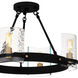 Gloucester 4 Light 20 inch Matte Black Semi-Flush Mount Ceiling Light, Large