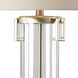 Monette 40 inch 150 watt Clear Acrylic with Brushed Nickel Table Lamp Portable Light