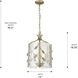 Calla Pendant Ceiling Light in White Gold