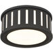 Kendal 2 Light 9.5 inch Black Forged Flush Ceiling Light