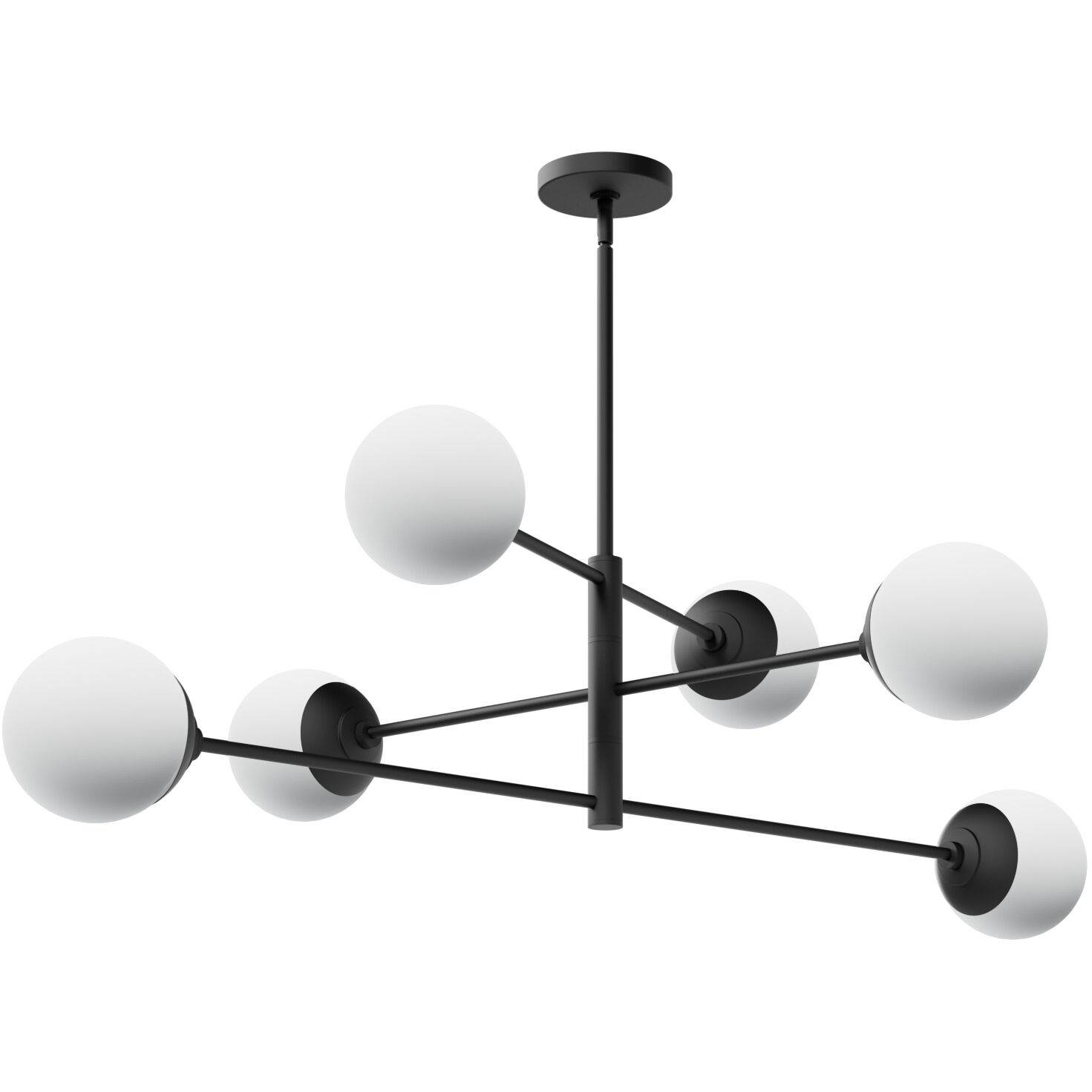 Hepburn 6 Light 32.75 inch Matte Black Chandelier Ceiling Light, Extra Large