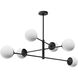 Hepburn 6 Light 32.75 inch Matte Black Chandelier Ceiling Light, Extra Large