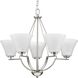 Annette St 5 Light 27 inch Brushed Nickel Chandelier Ceiling Light