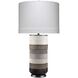 Winslow 33 inch 150.00 watt White / Light Grey / Dark Grey Hide Table Lamp Portable Light