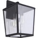 Olsen 3 Light 19 inch Midnight Outdoor Wall Lantern