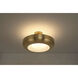 Macey LED 22.25 inch Antique Brass Semi-Flush Mount Ceiling Light
