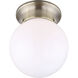 Madison 1 Light 6 inch Antique Brass Flush Mount Ceiling Light