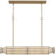 Jaxen 6 Light 48 inch Legacy Brass Linear Chandelier Ceiling Light