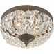 Waltham 2 Light 10 inch English Bronze Flush Ceiling Light in Clear Hand Cut