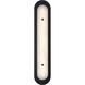 Tramore 1 Light 30 inch Black Outdoor Wall Sconce in Alabaster