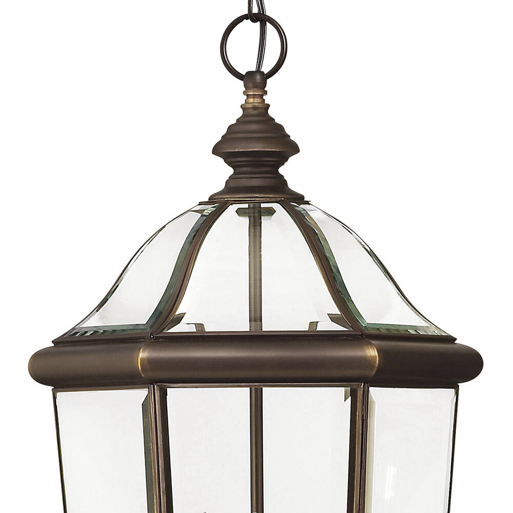 Augusta 3 Light 13.25 inch Copper Bronze Outdoor Hanging Lantern