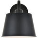 Nota 1 Light 7.9 inch Black Wall Sconce Wall Light