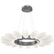 Fiori LED 18.3 inch Graphite Chandelier Ceiling Light, Radial Ring