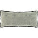 Washed Cotton Velvet 30 X 12 inch Medium Gray Pillow Kit, Lumbar