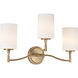 Liam 22 inch Burnished Brass Vanity Wall Light