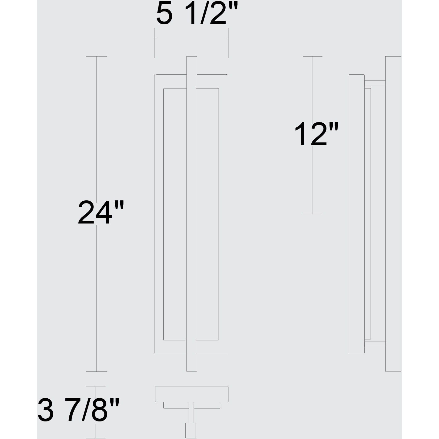 Dakota LED 24 inch Sand Black Outdoor Wall Sconce