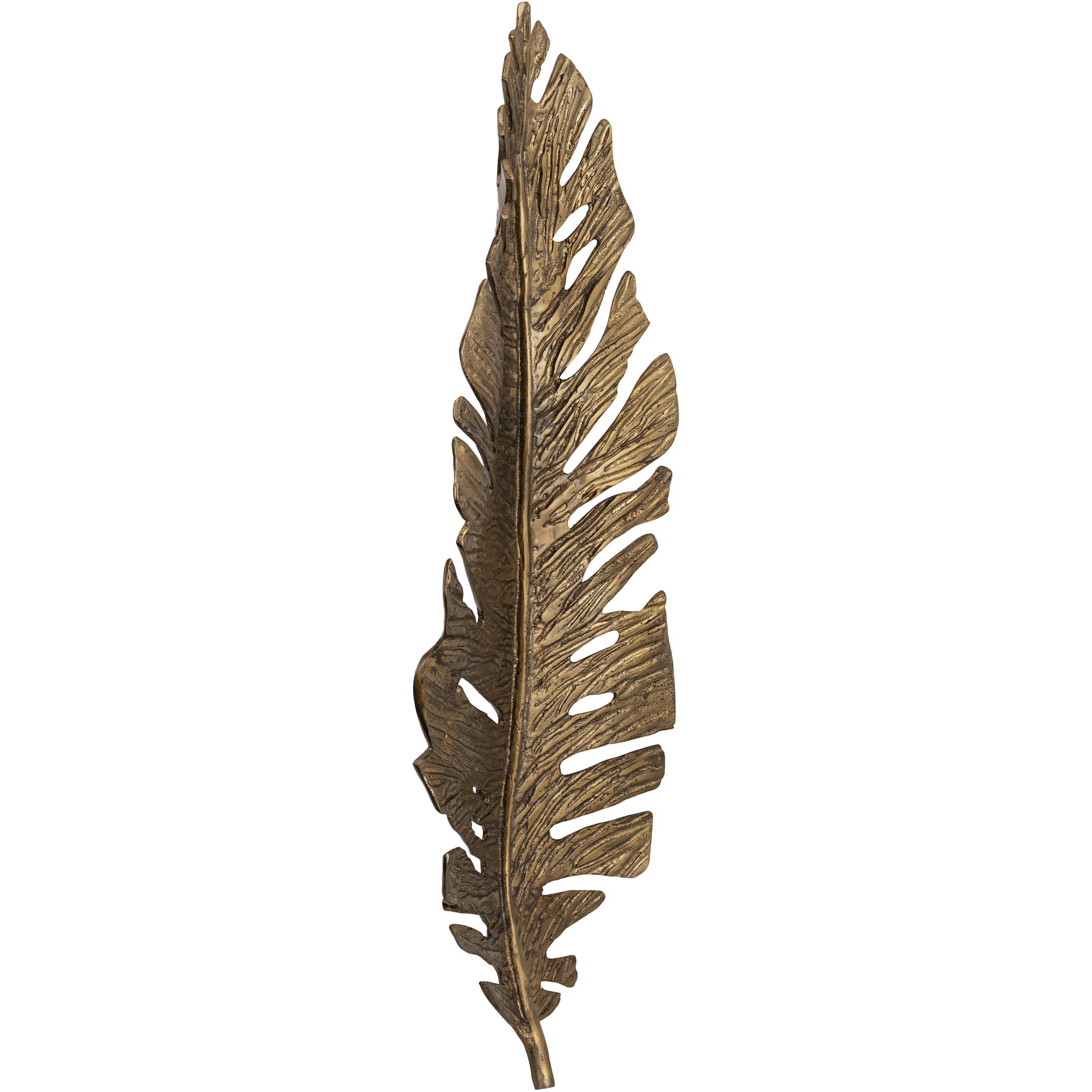 Sago Leaf Antique Gold Dimensional Wall Art