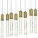 Aurora 8 Light 12 inch Satin Gold Pendant Ceiling Light