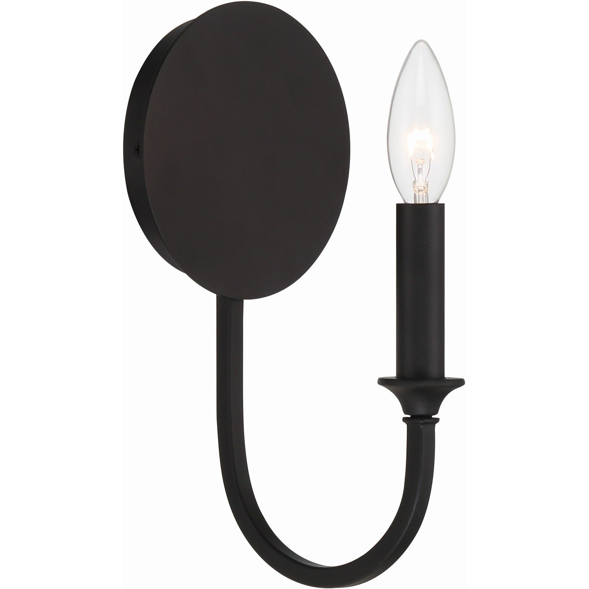 Payton Bath Sconce Wall Light in Black Forged
