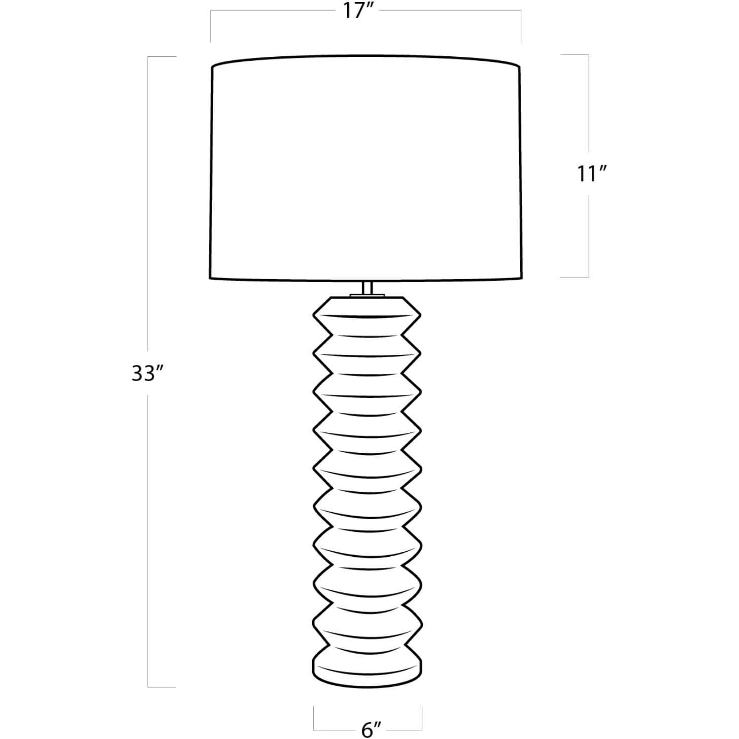 Accordion 33 inch 150.00 watt Ebony Table Lamp Portable Light