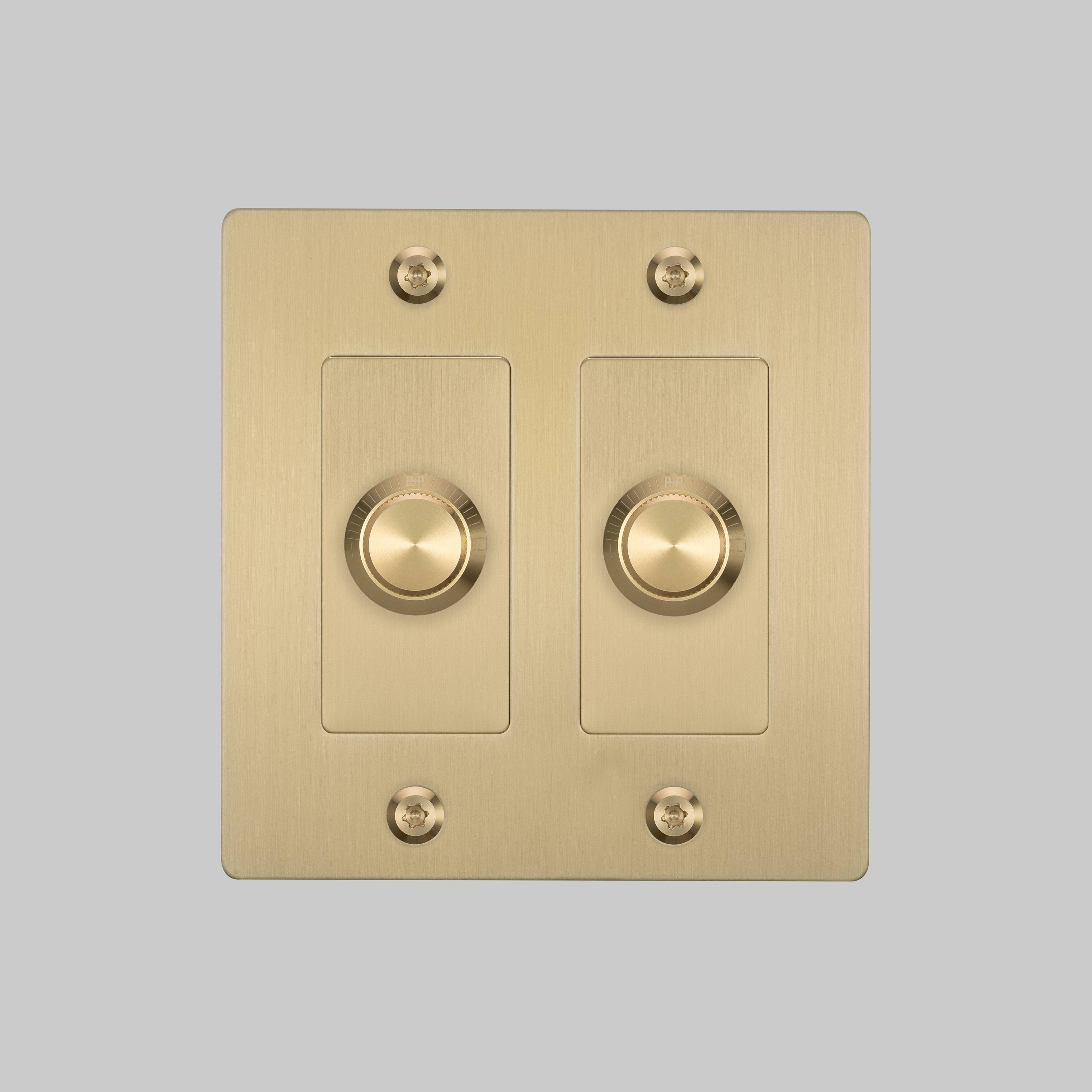 2G 100-120 Brass Dimmer Switch, LED