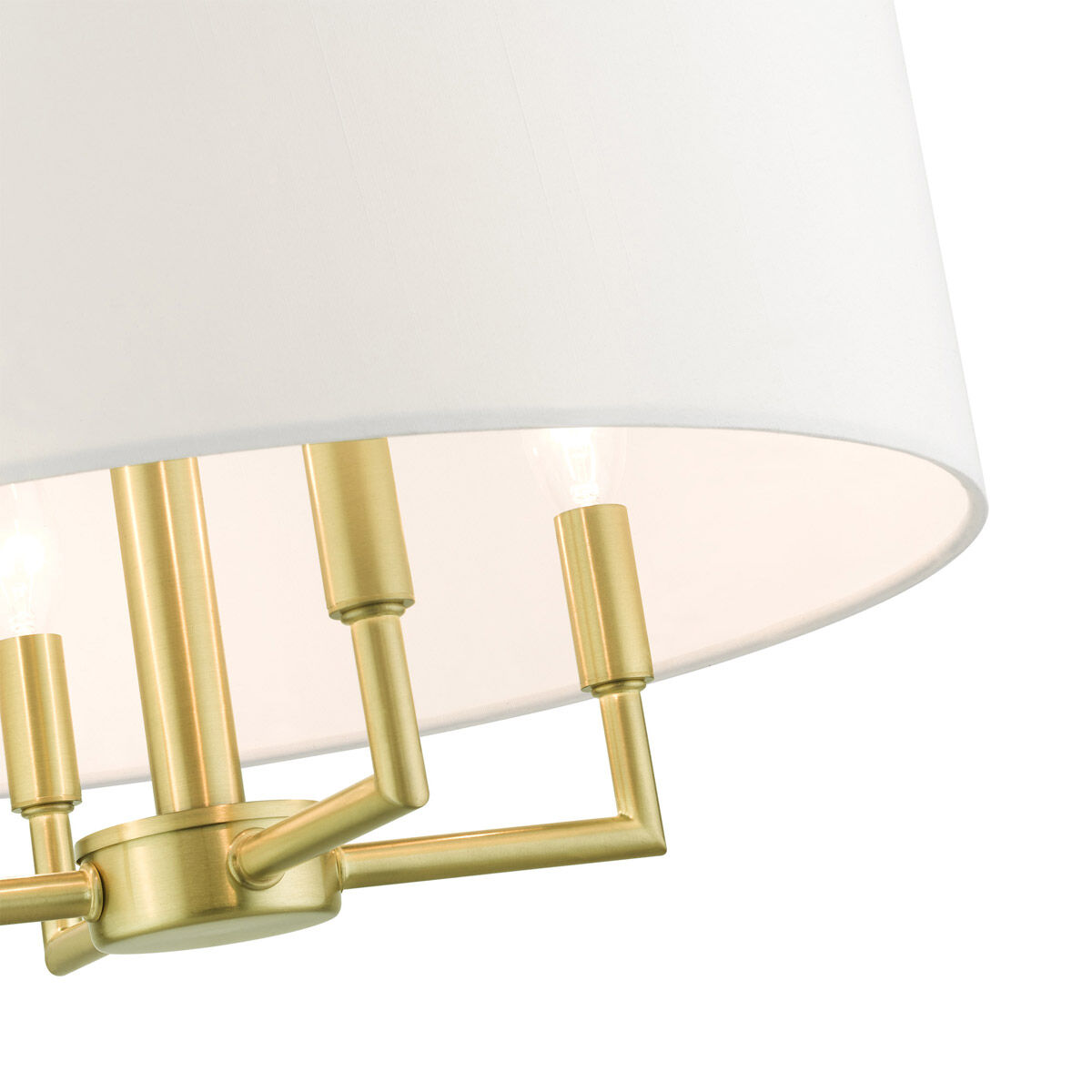 Meridian 4 Light 18 inch Satin Brass Pendant Chandelier Ceiling Light