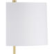 Lathe 62.5 inch 150 watt Natural and Brushed Brass Floor Lamp Portable Light