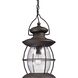 Village Lantern 1 Light 8 inch Weathered Charcoal Outdoor Pendant