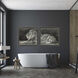 Lion Black and Gray and Metallic and Neutral Framed Art, The Studio