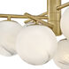 Selene 9 Light 30 inch Lacquered Brass Semi-flush Mount Ceiling Light