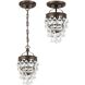 Calypso 1 Light 7.25 inch Vibrant Bronze Chandelier Ceiling Light