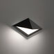 Pique LED 7 inch Black Outdoor Wall Light in 3500K, dweLED