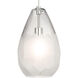 Sean Lavin Briolette Grande LED 8.7 inch Satin Nickel Pendant Ceiling Light in LED 90 CRI 2700K, Frost Glass