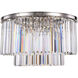 Sydney 8 Light 31.5 inch Polished nickel Flush Mount Ceiling Light in Clear, Urban Classic