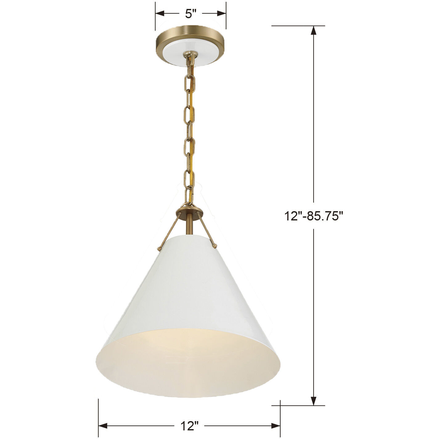 Xavier 1 Light 12 inch Vibrant Gold Mini Pendant Ceiling Light