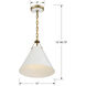 Xavier 1 Light 12 inch Vibrant Gold Mini Pendant Ceiling Light