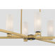 Wexmere 8 Light 40.25 inch Legacy Brass and Dark Matte Black Linear Chandelier Ceiling Light