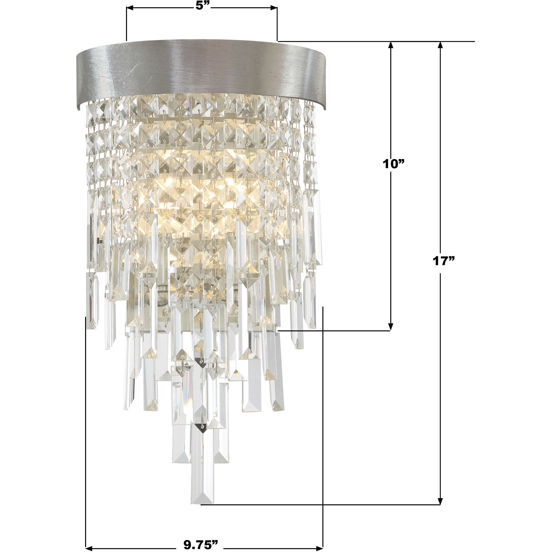 Winfield Bath Wall Light in Antique Silver