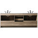 Soma 84 X 19 X 34 inch Natural Oak Vanity Sink Set
